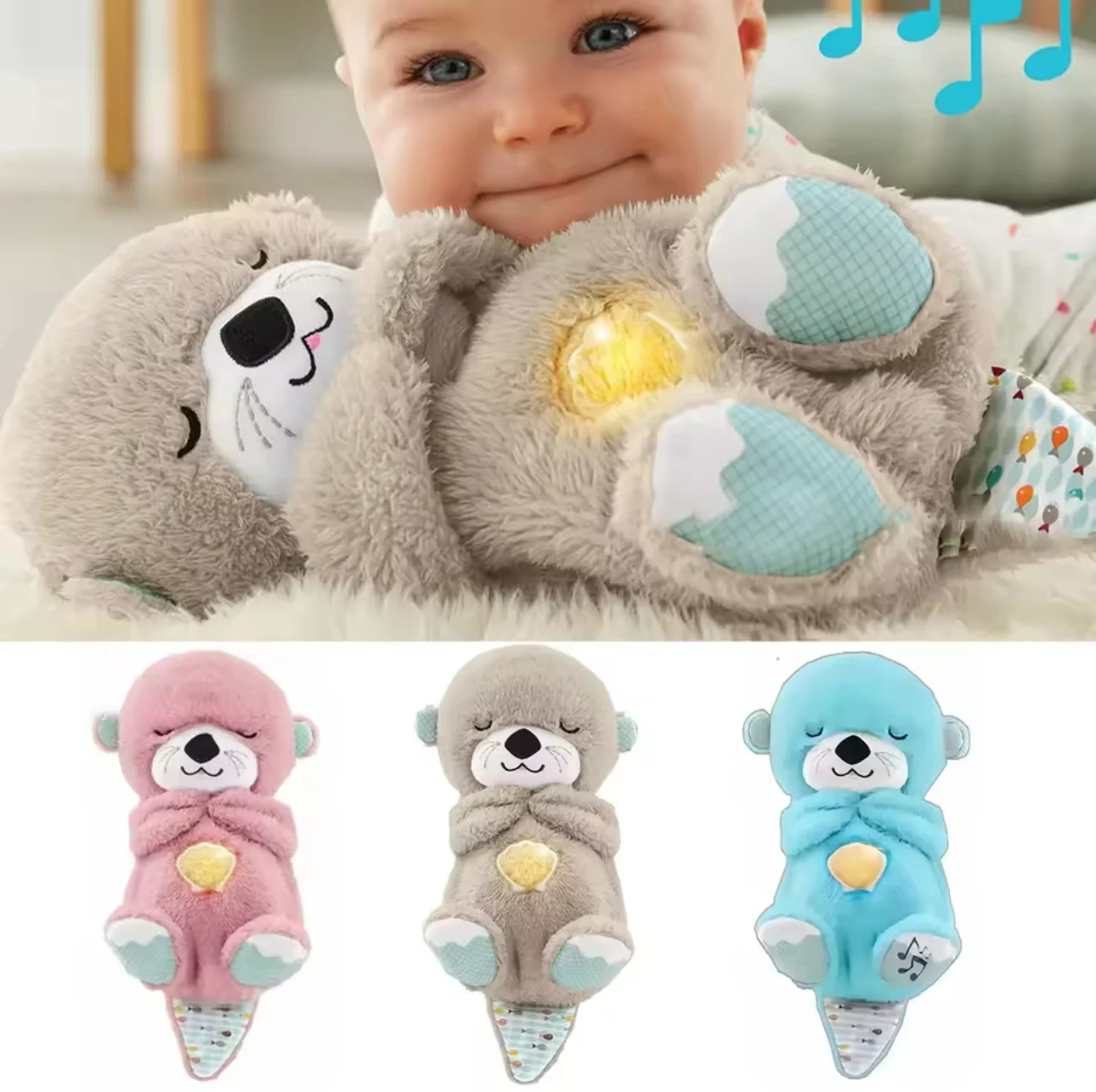 PELUCHE RESPIRA CALMA MUSICAL RECARGABLE
